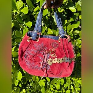 Y2k juicy couture velour shoulder bag